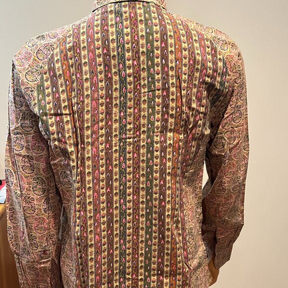 Robert Graham Large Embroidered Patch Shirt (EUC) Rare! - Picture 4 of 7